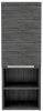 12" Gray Wood Floating Single Door Bathroom Vanity And Medicine Cabinet