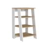 17" Oak And White Wood Freestanding Bathroom Vanity
