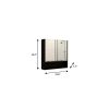 24" Black Wood Floating Double Door Bathroom Vanity And Medicine Cabinet With Mirror