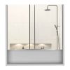 24" White Wood Floating Single Door Bathroom Vanity And Medicine Cabinet With Mirror