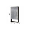 18" Black Wood Floating Double Door Bathroom Vanity And Medicine Cabinet With Mirror