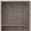 18" Light Gray Wood Floating Double Door Bathroom Vanity And Medicine Cabinet With Mirror