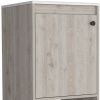 18" Light Gray Wood Freestanding Single Door Bathroom Vanity With White Sink