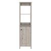 16" Light Gray Wood Freestanding Single Door Bathroom Vanity