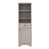 17" Light Gray Wood Freestanding Single Door Bathroom Vanity