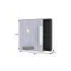 20" Black Wood Floating Single Door Bathroom Vanity And Medicine Cabinet With Mirror