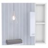 20" White Wood Freestanding Single Door Bathroom Vanity And Medicine Cabinet With Mirror