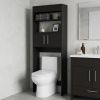 25" Black Wood Freestanding Single Door Bathroom Vanity