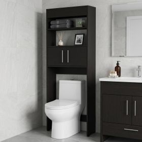 25" Black Wood Freestanding Single Door Bathroom Vanity