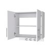 26" White Accent Cabinet With One Shelf
