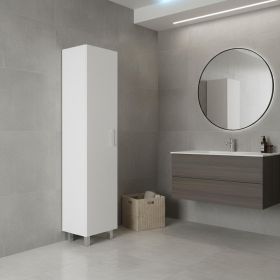16" White Accent Cabinet With Four Shelves