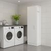 21" White Accent Cabinet With Six Shelves