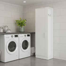 21" White Accent Cabinet With Six Shelves
