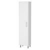 16" Silver And White Accent Cabinet With Five Shelves