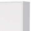 16" Silver And White Accent Cabinet With Five Shelves