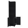 15" Black Wood Freestanding Bathroom Vanity