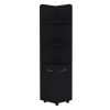 15" Black Wood Freestanding Bathroom Vanity