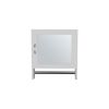 18" White Wood, Metal Floating Bathroom Vanity And Medicine Cabinet With Mirror