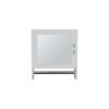 18" White Wood, Metal Floating Bathroom Vanity And Medicine Cabinet With Mirror