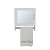 18" White Wood, Metal Floating Bathroom Vanity And Medicine Cabinet With Mirror