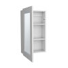 15" White Wood Floating Bathroom Vanity And Medicine Cabinet With Mirror