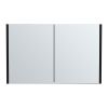 32" Black Wood Floating Bathroom Vanity And Medicine Cabinet With Mirror