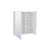 7" White Wood Floating Double Door Bathroom Vanity And Medicine Cabinet With Mirror