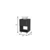 18" Black Wood Freestanding Single Door Bathroom Vanity With White Sink