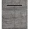 24" Gray Wood Freestanding Double Door Bathroom Vanity With White Sink