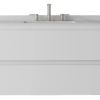 36" White Wood Floating Bathroom Vanity With Sink And Two Drawers