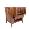 30" Light Brown Solid Wood Freestanding Double Door Bathroom Vanity
