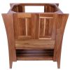 30" Light Brown Solid Wood Freestanding Double Door Bathroom Vanity