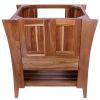 30" Light Brown Solid Wood Freestanding Double Door Bathroom Vanity