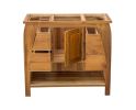 36" Light Brown Solid Wood Freestanding Single Door Bathroom Vanity And Three Drawers