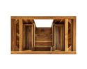 36" Light Brown Solid Wood Freestanding Single Door Bathroom Vanity And Three Drawers