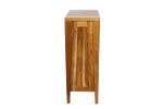 12" Light Brown Solid Wood Freestanding Single Door Bathroom Vanity