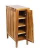 12" Light Brown Solid Wood Freestanding Single Door Bathroom Vanity