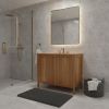 18" Light Brown Solid Wood Freestanding Single Door Bathroom Vanity