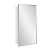 16" White Plastic Floating Single Door Bathroom Vanity And Medicine Cabinet With Mirror