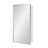 16" White Plastic Floating Single Door Bathroom Vanity And Medicine Cabinet With Mirror