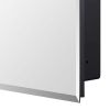 16" Black Plastic Floating Single Door Bathroom Vanity And Medicine Cabinet With Mirror