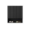 26" Black Wood Floating Double Door Bathroom Vanity