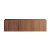 47" Brown Wood Floating Double Door Bathroom Vanity