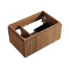 30" Brown Wood Floating Single Door Bathroom Vanity