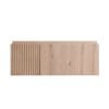 35" Brown Wood Floating Single Door Bathroom Vanity