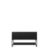 48" Black Wood Freestanding Three Door Bathroom Vanity