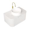 36" White Wood Floating Bathroom Vanity With Sink