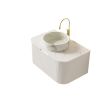 30" White Wood Floating Bathroom Vanity With Sink