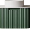24" Green Wood Floating Bathroom Vanity With White Sink