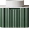 24" Green Wood Floating Bathroom Vanity With White Sink